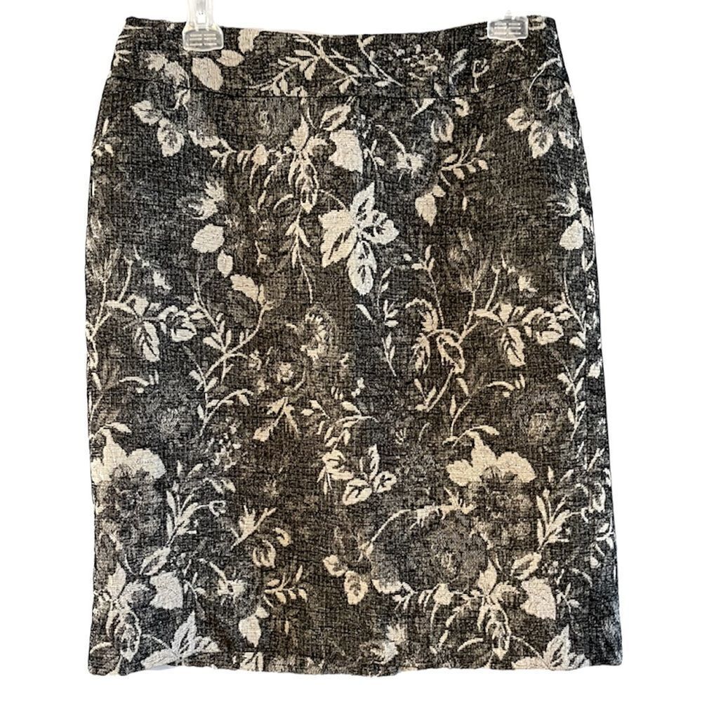 Ann Taylor Floral Jacquard Pencil Skirt